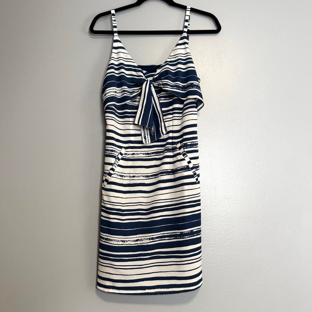 Cabi Blue White Nautical Stripe Sleeveless Tank Dress XS #5264